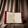 A5 Checkered Luxury Planner Binder with Red Interior | Premium Organizer for Work and Life